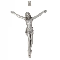 Korpus Pana Jezusa na krzyż metalowy + napis 15 cm